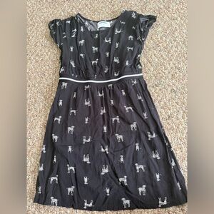 Old Navy Black Dress with White Animal Print